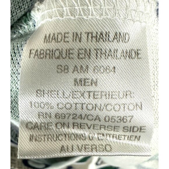 Vintage 90's Columbia Golf Men XL Polo Shirt Green Striped Pattern Short Sleeve - Picture 7 of 12